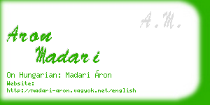 aron madari business card