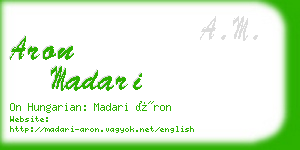 aron madari business card